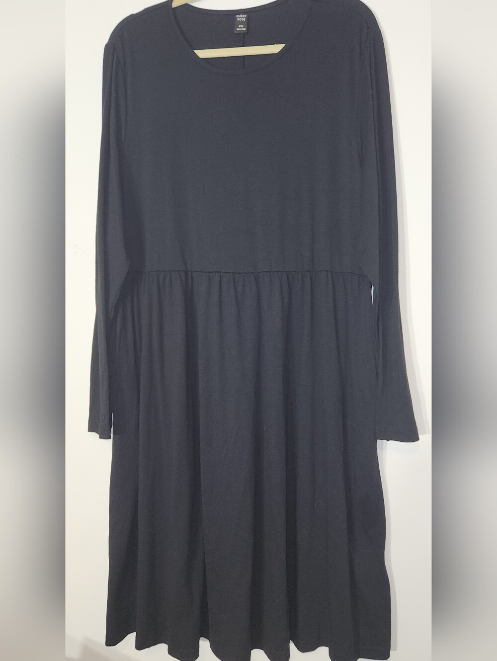 Black Long Sleeve Maxi Dress Emery Rose Shein 4XL With Pockets!!